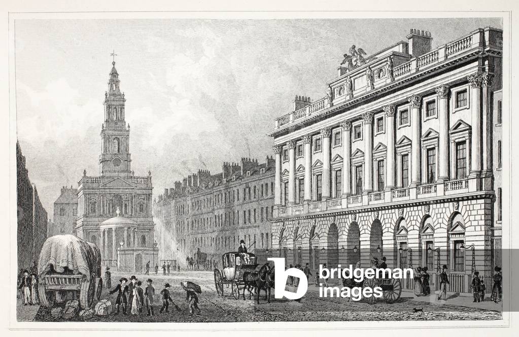 Somerset House, from 'London and it's Environs in the Nineteenth Century' pub. Jones & Co., 1827-1829 (engraving)