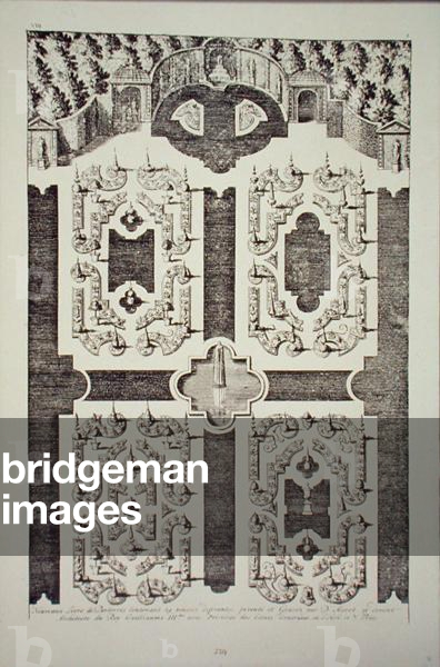 Garden design, from 'New Book of Parterres' (engraving)