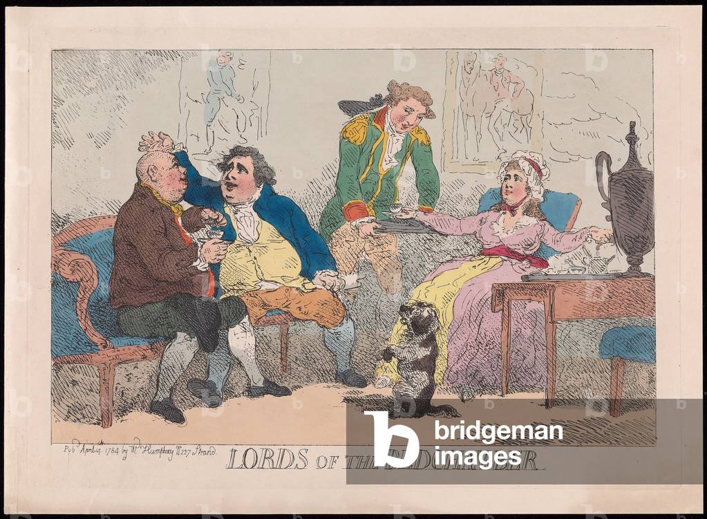 Lords of the Bedchamber, pub. 1784 (hand coloured engraving)