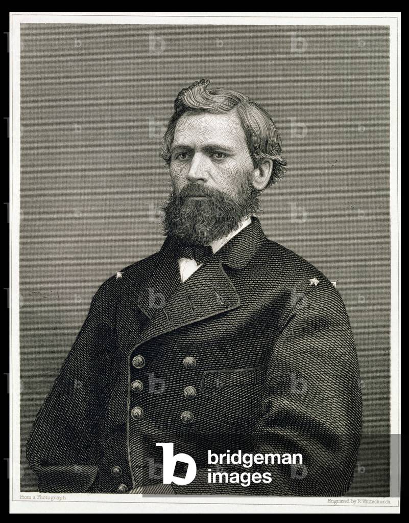 Oliver Otis Howard (1830-1909) 19th by American Artist, b/w