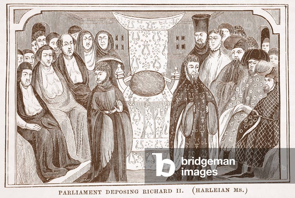 Parliament Deposing Richard II of England in Westminter, 19th century (litho)