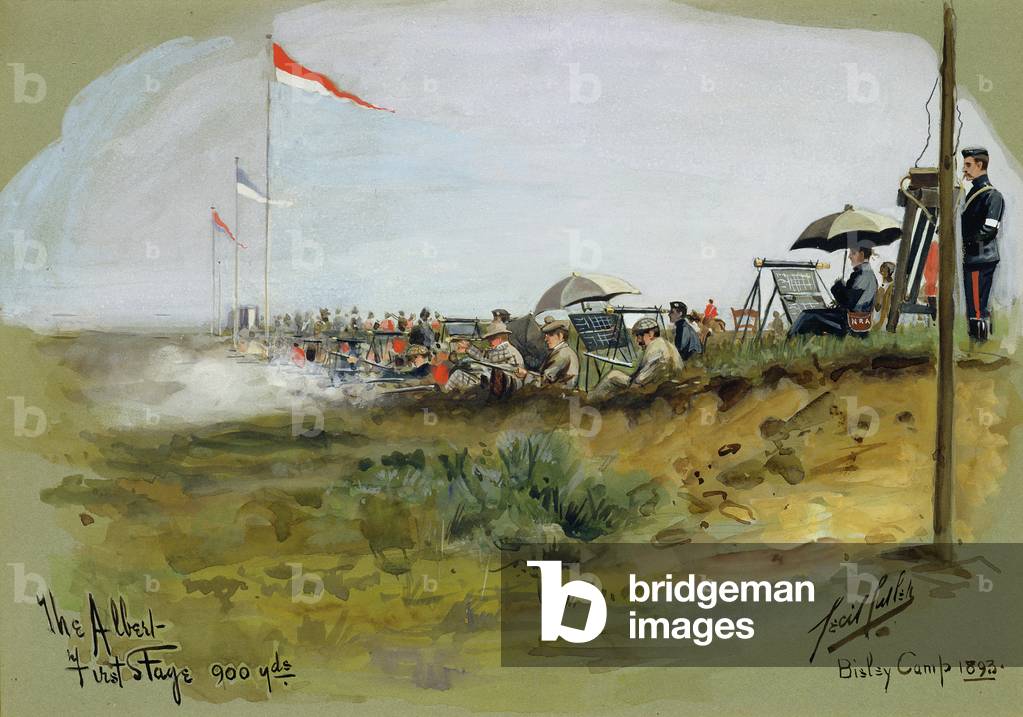 The Albert - First Stage, 900 yards, Bisley Camp, 1893 (w/c on paper)
