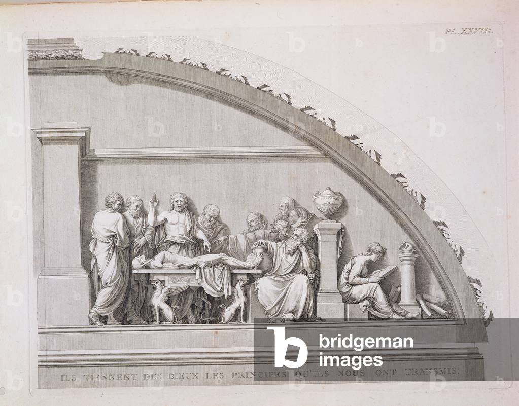 Hippokrates (c. 460 v. Chr.-c. 377 v. Chr.) Lehre, von 'A Description of the School of Surgery in Paris', verö