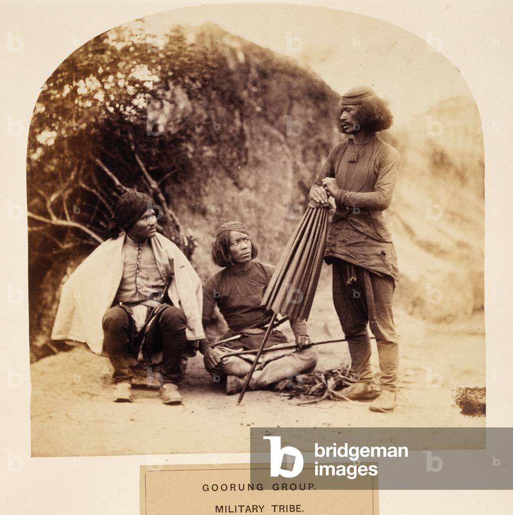 Goorung Group, Military Tribe, Nipal, from 'The People of India', by J. Forbes Watson, published 1868 (albumen print)