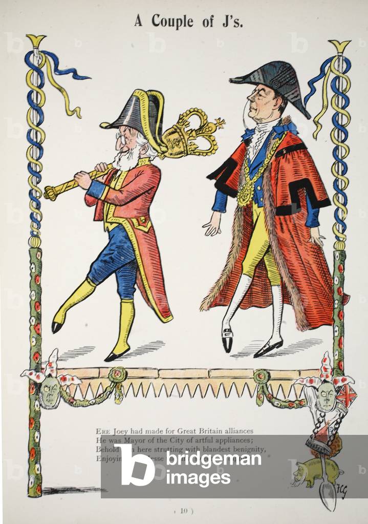 A Couple of J's, illustration from The Struwwelpeter Alphabet, verse by Harold Begbie (1871–1929) (colour litho)