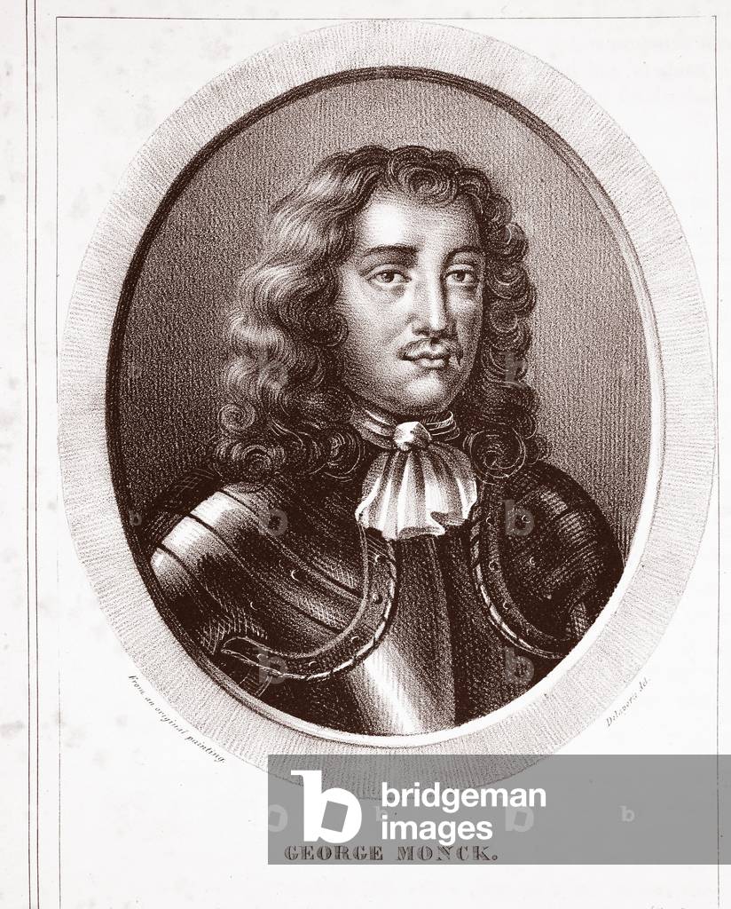 George Monck, attributed to Delavera, engraved by de Ducarme (litho)