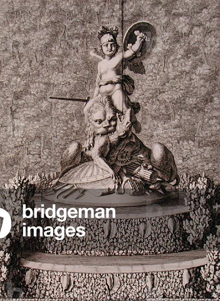 The 'Spirit of Valour' centrepiece of a fountain at Versailles, 1676, published c.1715 (engraving)