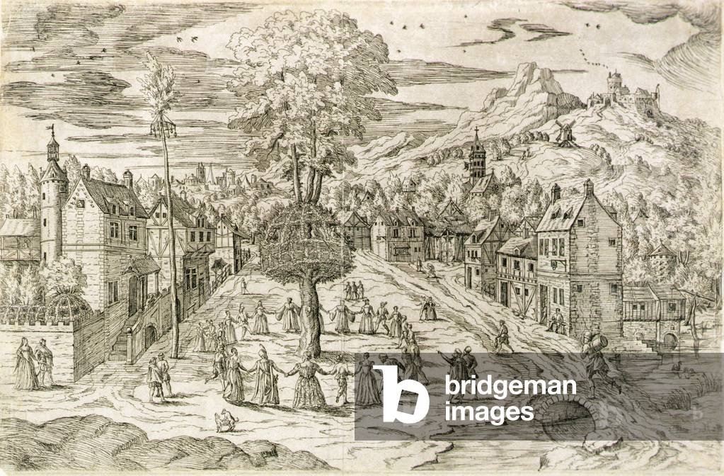 May Day ceremony (etching)