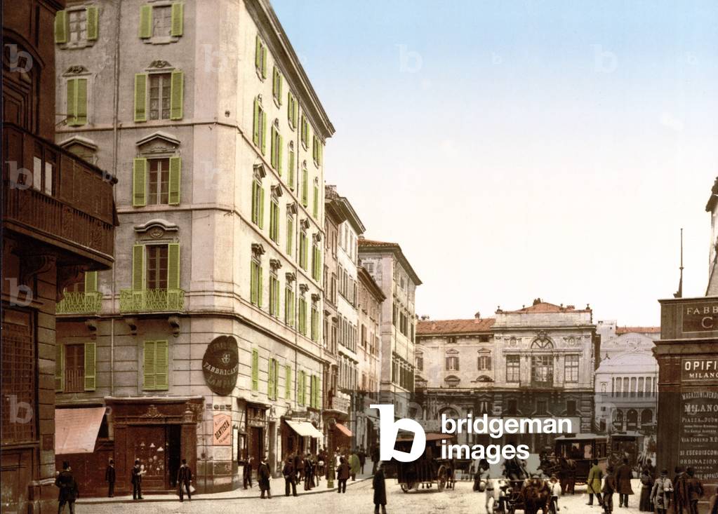 View of Rome (hand-coloured photo)