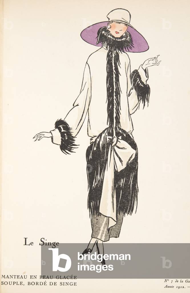 Le Singe, from a Collection of Fashion Plates, 1922 (pochoir print)