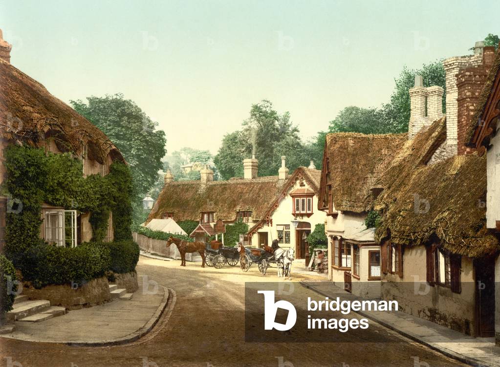Old Village Shanklin (hand-coloured photo)