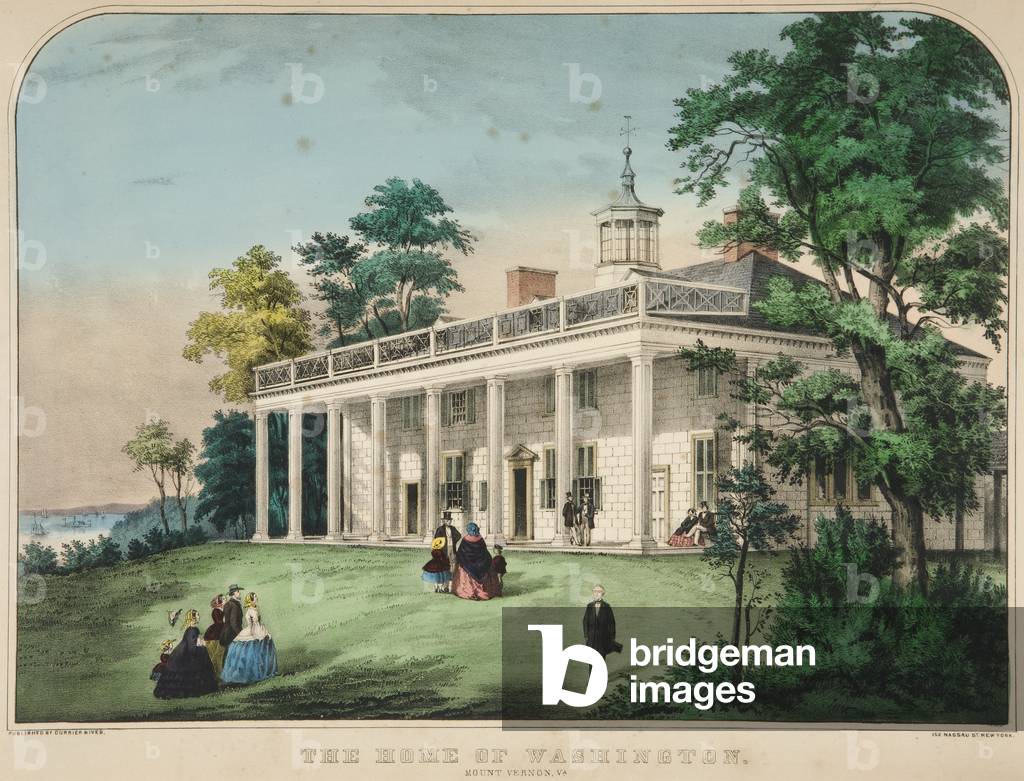 The Home of Washington, Mount Vernon, Virginia, (colour litho)