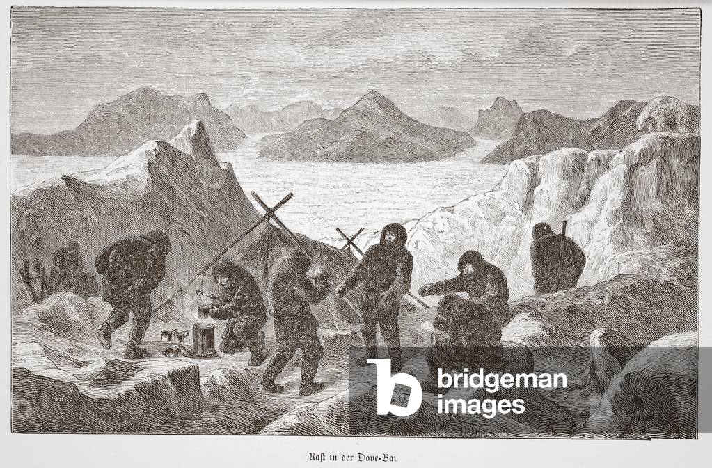 Rest in Dove Bay, 1876 (engraving)