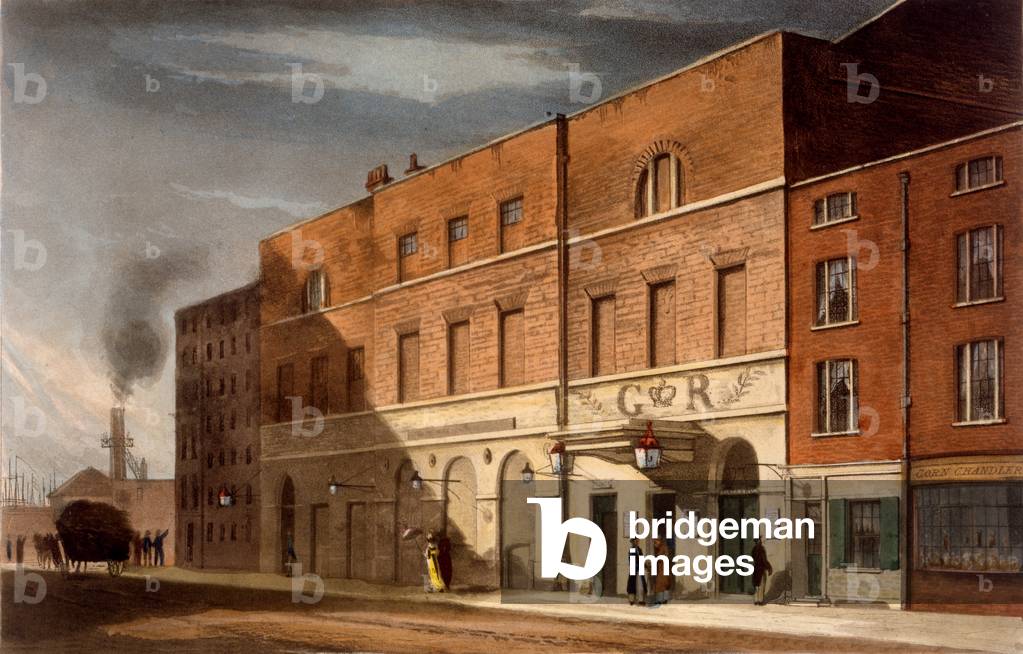East London Theatre, formerly 'The Lyceum', 1826 (colour litho)