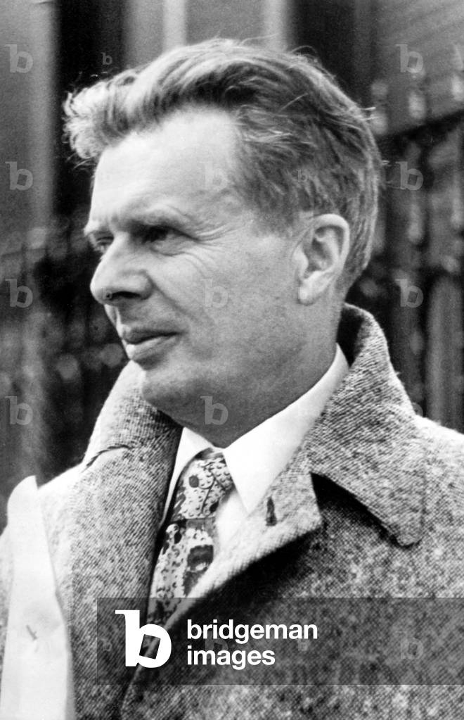 British writer and cultural critic Aldous Huxley (b/w photo)