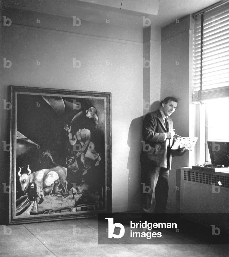 Chagall, Marc, painting, ca. 1941 (b/w photo)