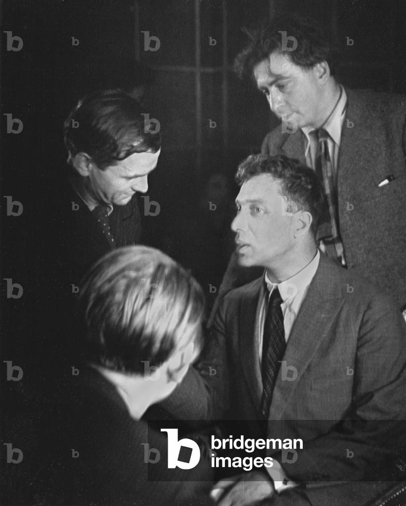 Pasternak, Boris 1935 (on his right Gustave Regler, behind him  Ilya Erhenburg, with back to camera Andr Malraux)