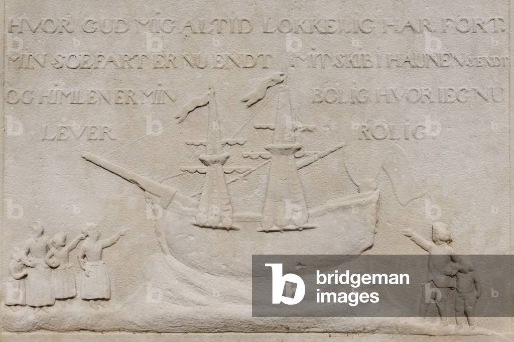 Grave stone of whaler captain Matthis Sorensen Shouw, c.1783 (stone)