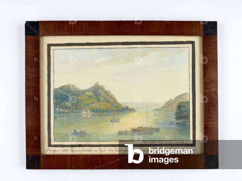 Drachenfels, near Koenigswinter, North Rhine-Westphalia, Germany, 1827 (w/c on paper)