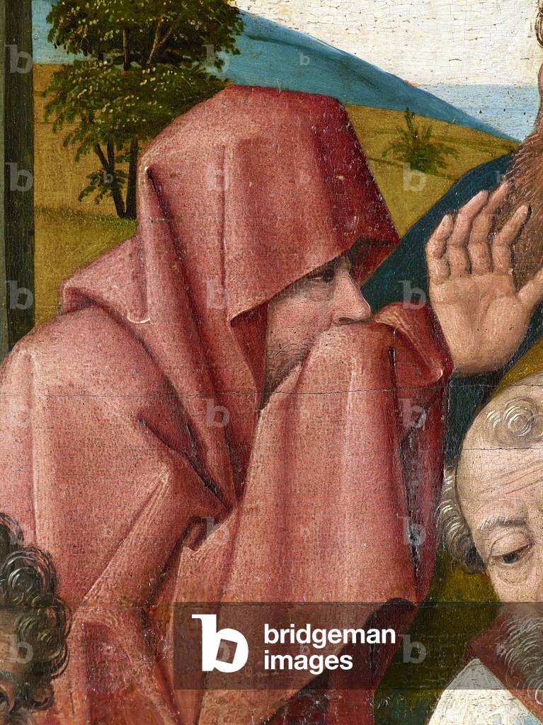 Apostle, detail from 'Death of the Virgin', c.1520 (tempera on wood) (detail of 1630142)