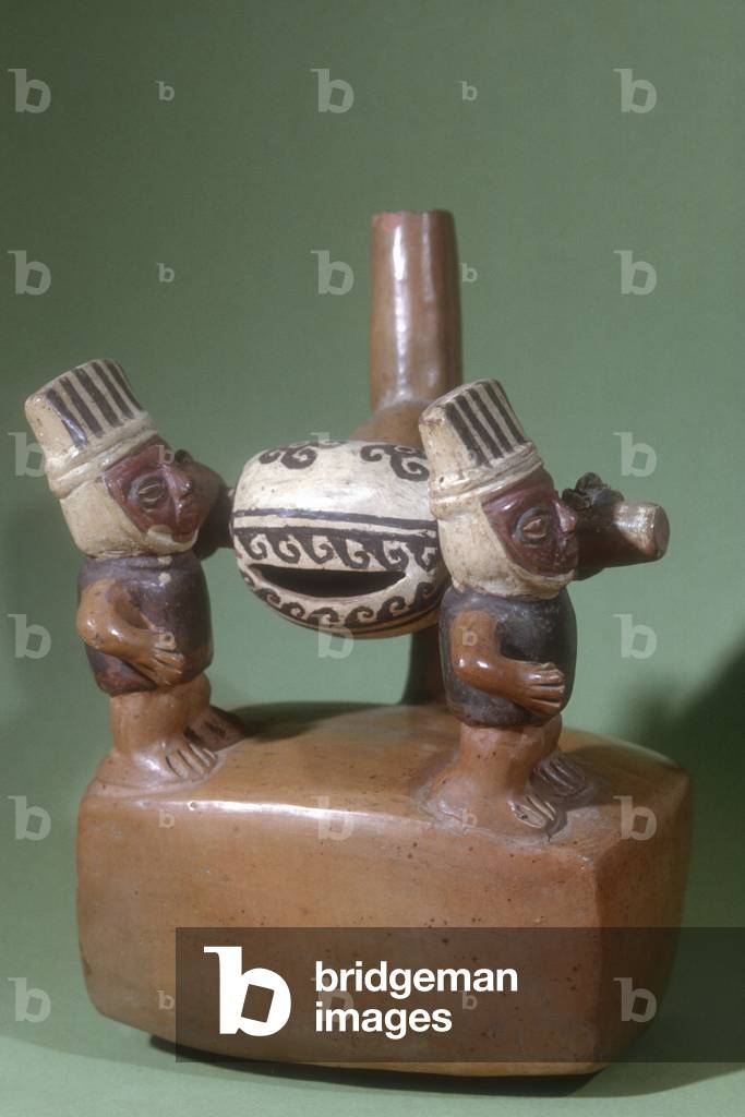 Chimu stirrup vase, 12th-15th century (ceramic)