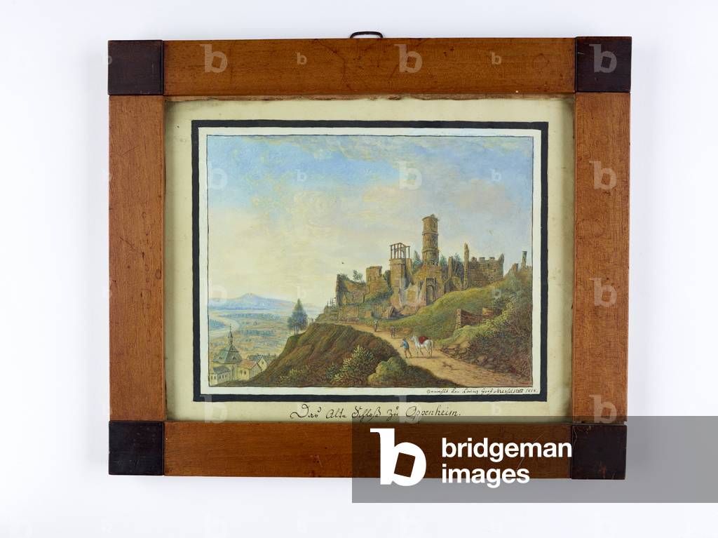 The old castle of Oppenheim, 1818 (w/c on paper) 