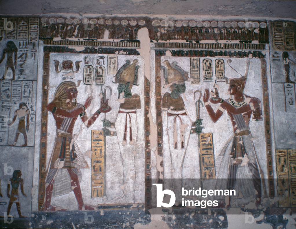 Relief In The Tomb Of Ramesses Iii C 1184 53 New Kingdom Painted Limestone