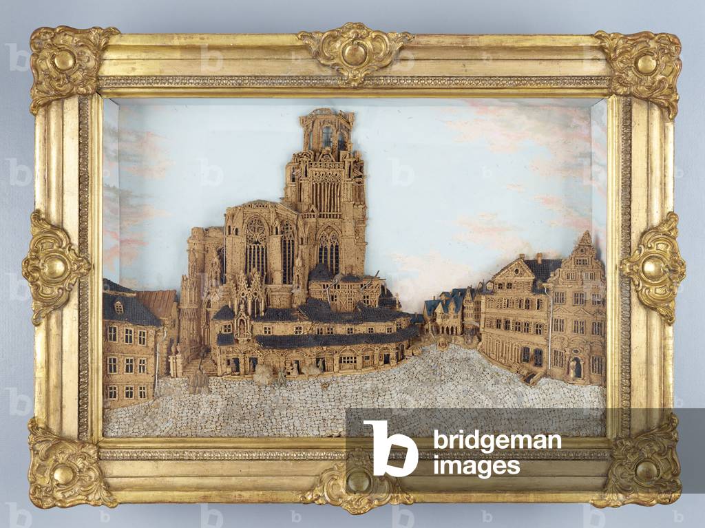 Diorama depicting the Church of Our Lady in Mainz, c.1800 (cork & stucco)
