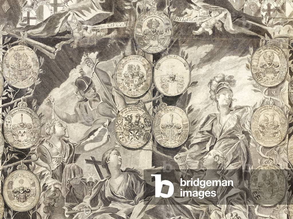 Coat of Arms of the Mainz Cathedral Chapter, calendar of 1778 (engraving) (see also 1630273-6)