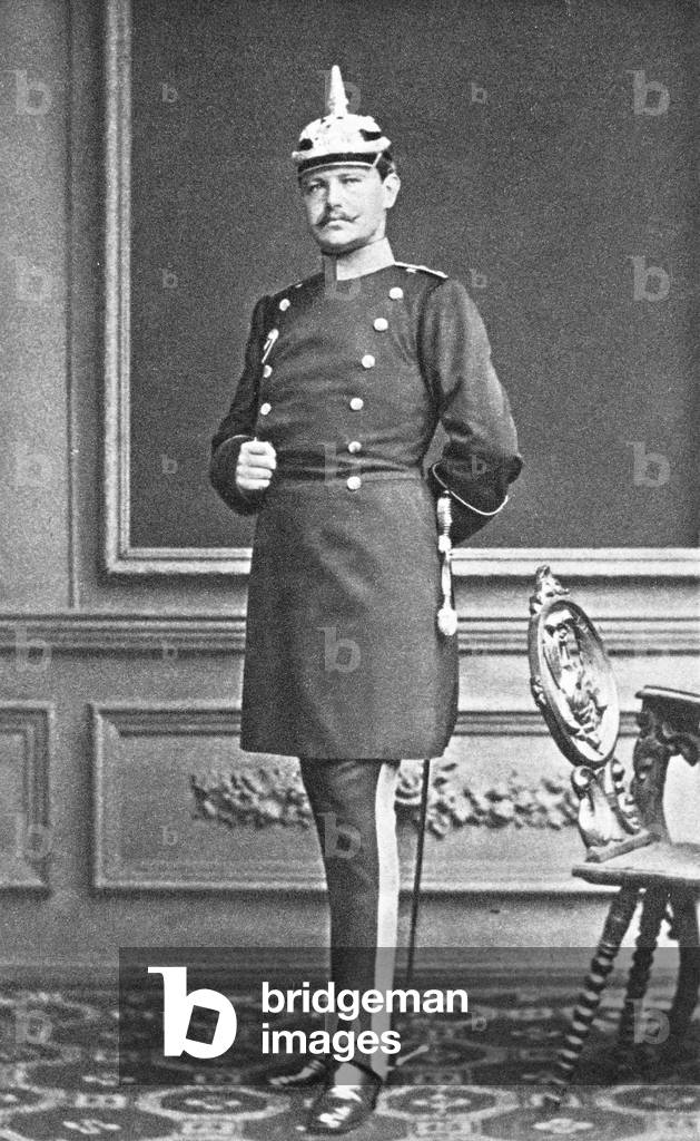 Paul von Hindenburg as Captain in the general staff of Stettin, 1878 (b/w photo)