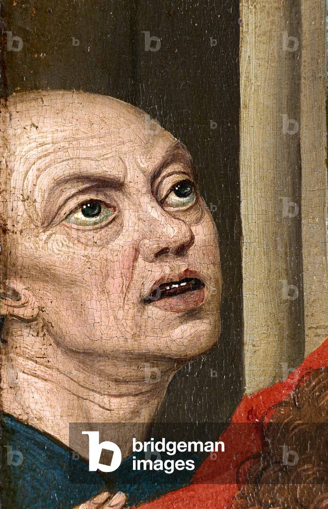 Apostle, detail from 'Death of the Virgin', c.1520 (tempera on wood) (detail of 1630142)
