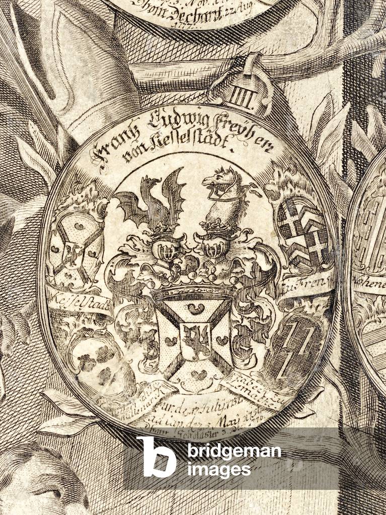 Coat of Arms of the Mainz Cathedral Chapter, calendar of 1778 (engraving) (see also 1630273-5)