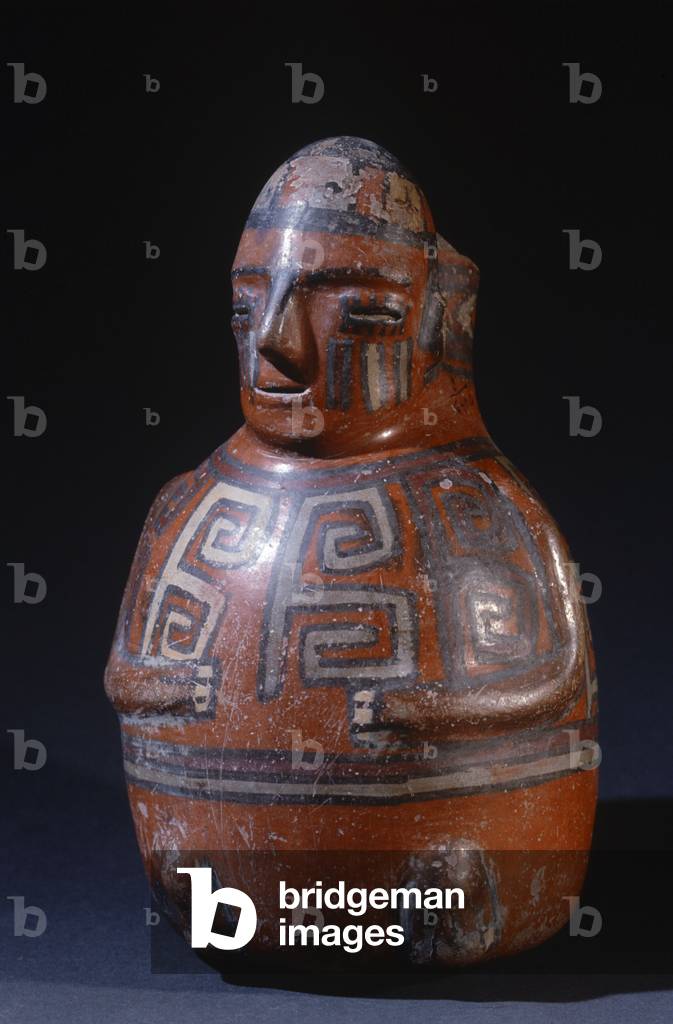 Vessel in the form of a man, 500-600 AD (ceramic)