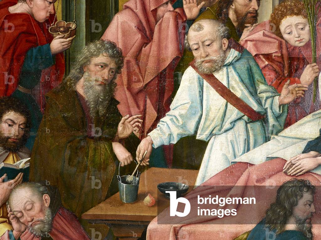 Apostles, detail from 'Death of the Virgin', c.1520 (tempera on wood) (detail of 1630142)