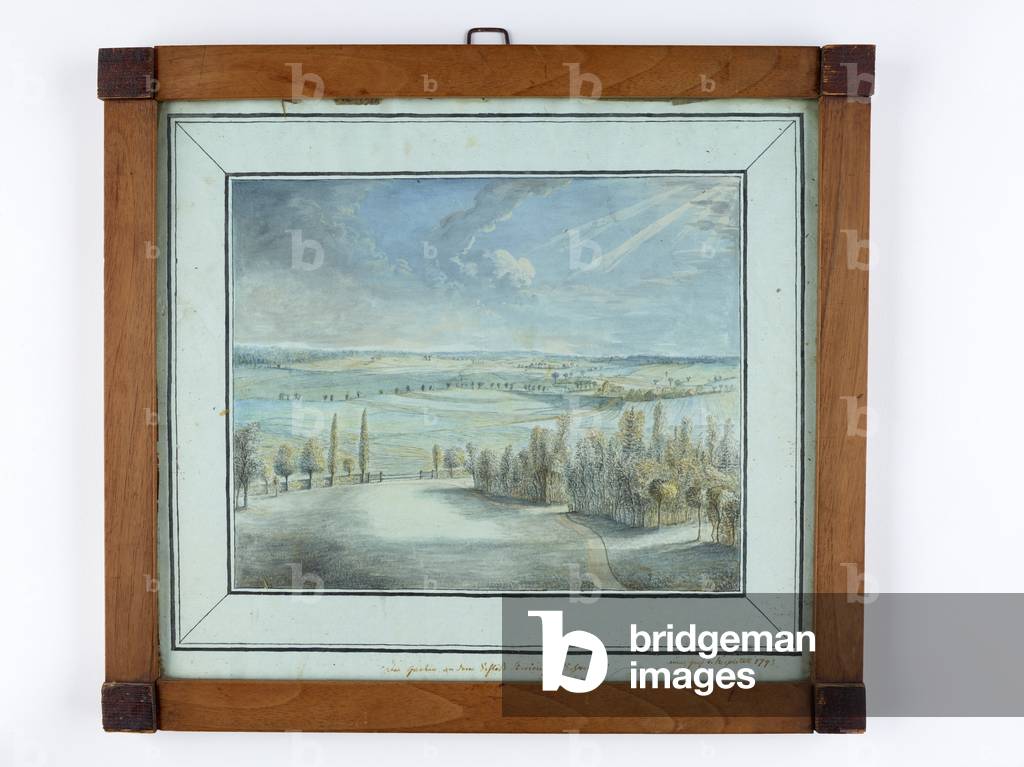 Garden of Schloss Oberstadion, Biberach, Upper Swabia, Baden-Württemberg, Germany, 1793 (w/c on paper)