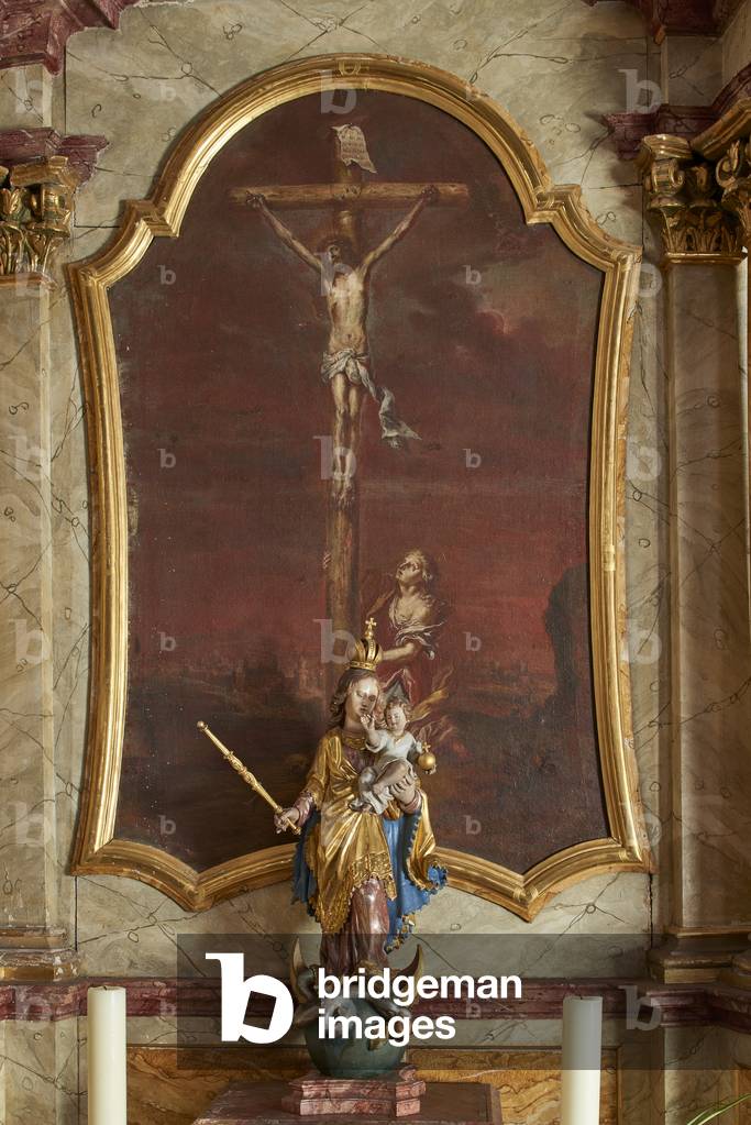 Artworks in the Church of the Assumption, Alsheim (colour photograph)