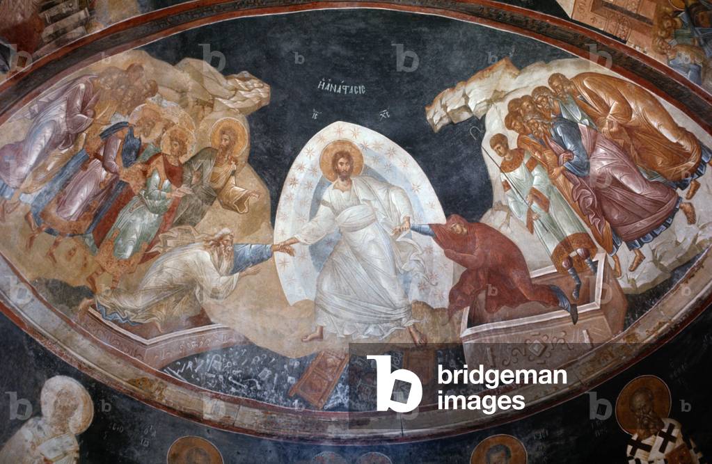 The Anastasis, apse of Paracclesion of Church of Holy Saviour in Chora (Kariye Camii), historic areas of Istanbul (Heritage UNESCO, 1985), Turkey, c.1310-20 (fresco)