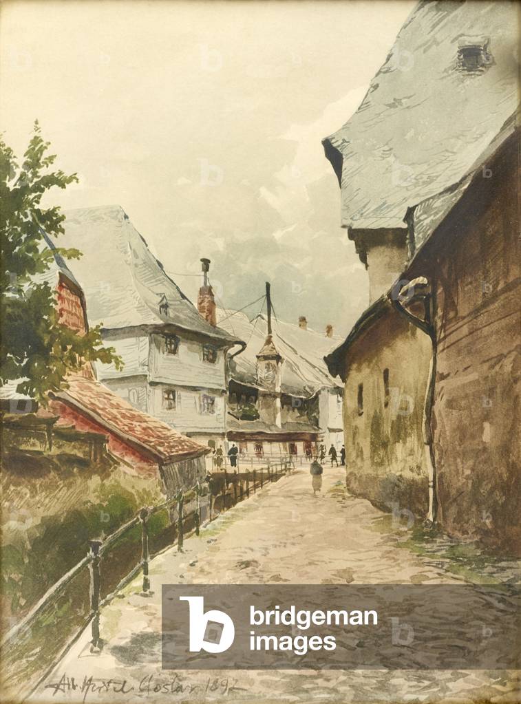 Goslar, Rainy Day on the Gose, 1897 (w/c on paper) 
