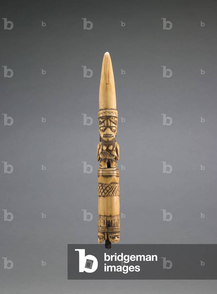 Divination Tapper (iroke Ifá), mid-19th to early 20th century (ivory & iron)