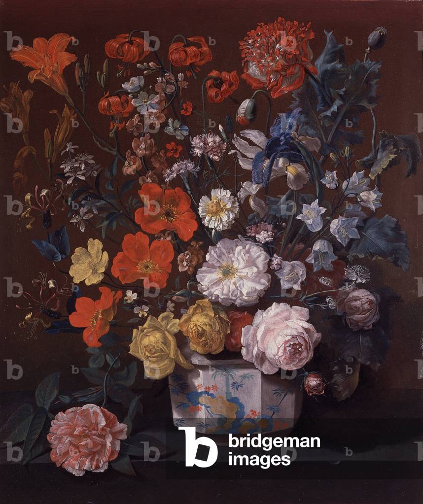 Flowers in a Chantilly Vase, c.1760 (oil on canvas)