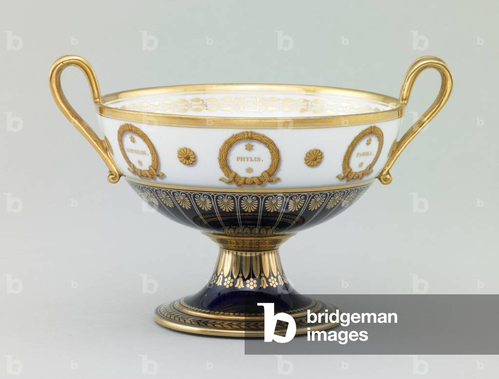 Sevres bowl, 1828 (glazed porcelain with enamel, platinum & gilding)