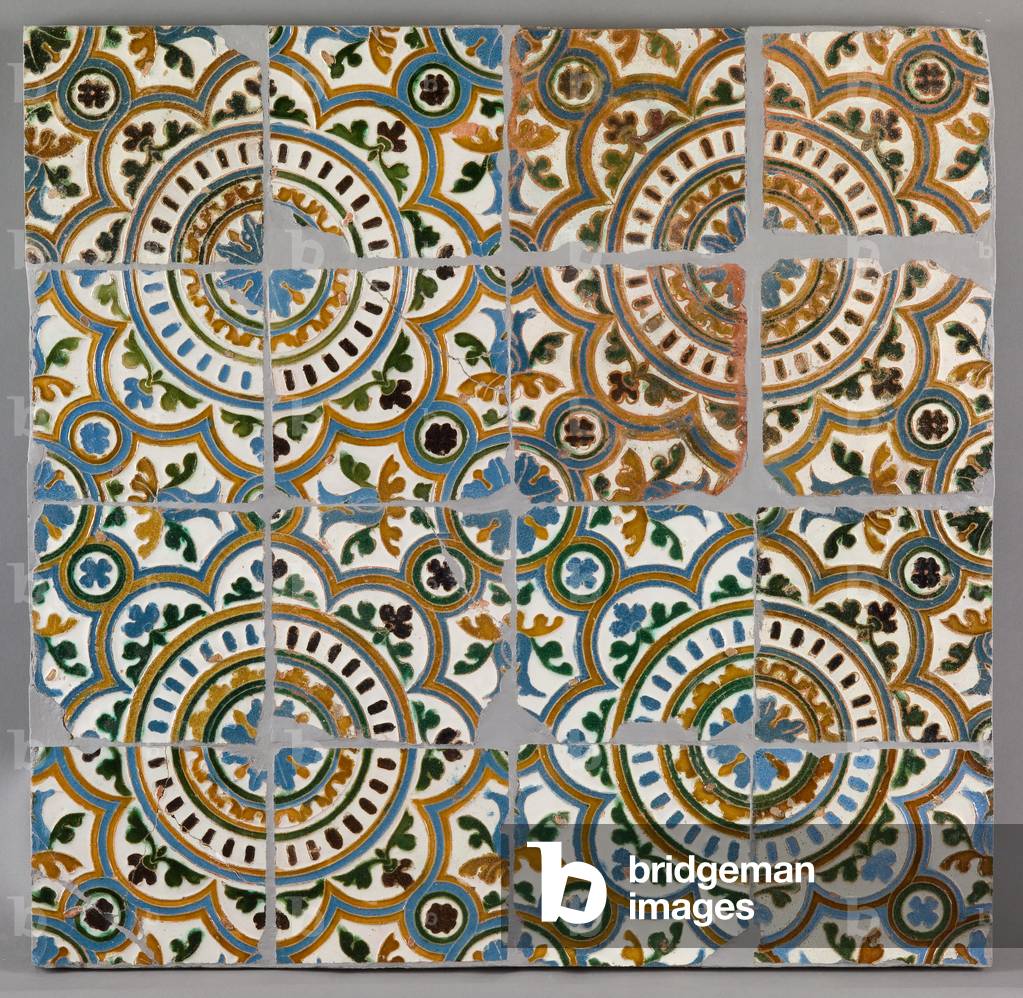 Tiles, first half 16th century (glazed earthenware)