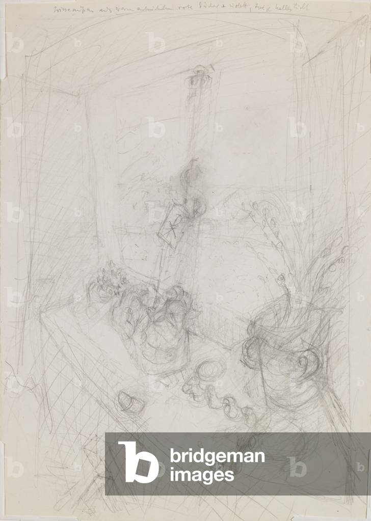 Untitled (Still Life, Window), c.1975 (graphite on paper)