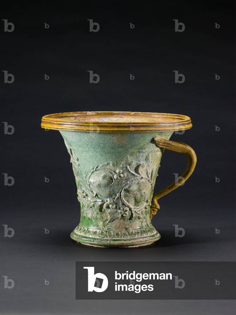 One-handled Cup (modiolus), 1st century BC-1st century AD (lead-glazed ceramic)