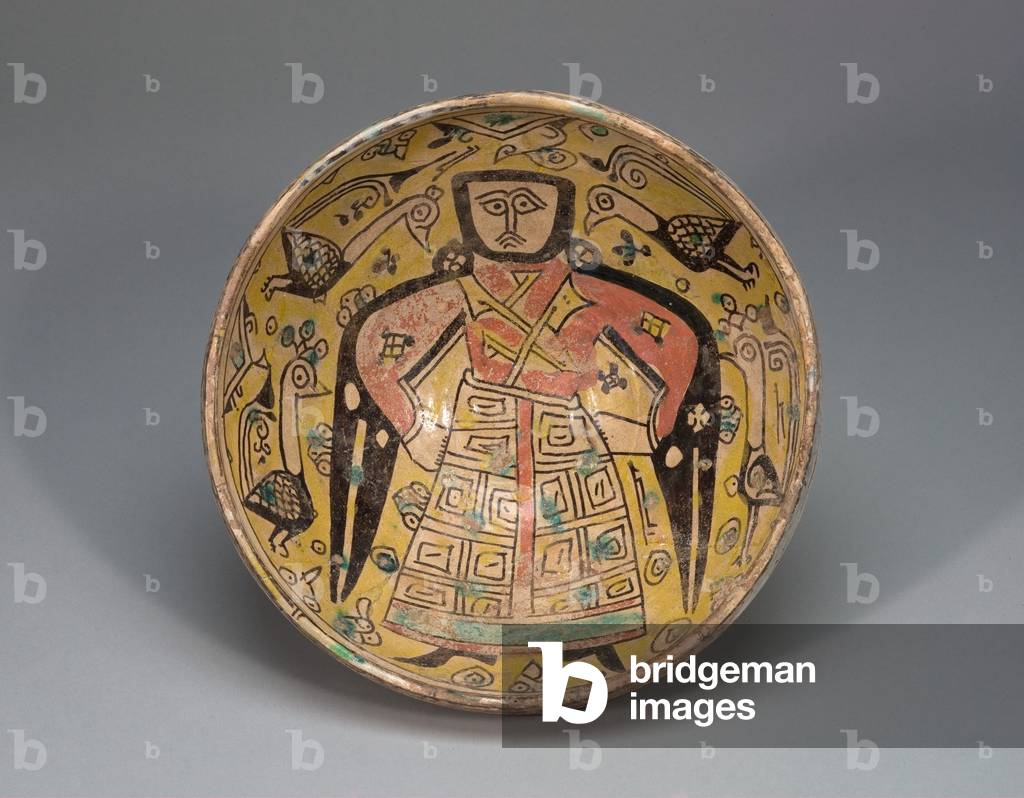 Bowl (glazed & slip-painted earthenware)