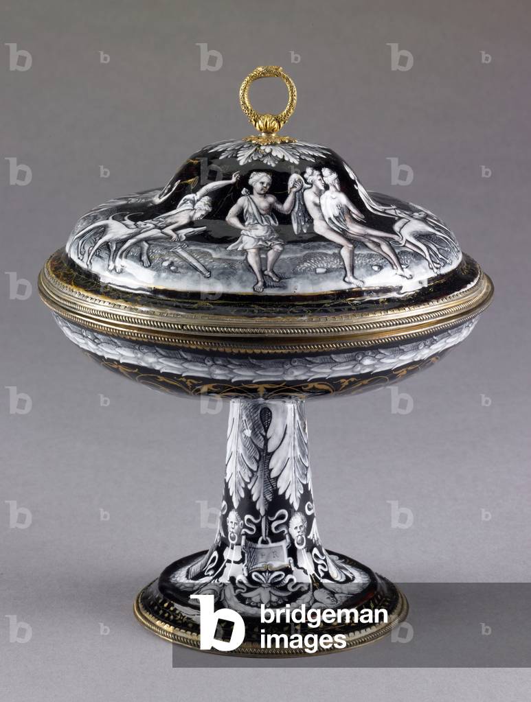 Tazza with Cover, 1546 (enamel & gold on copper with ormolu)
