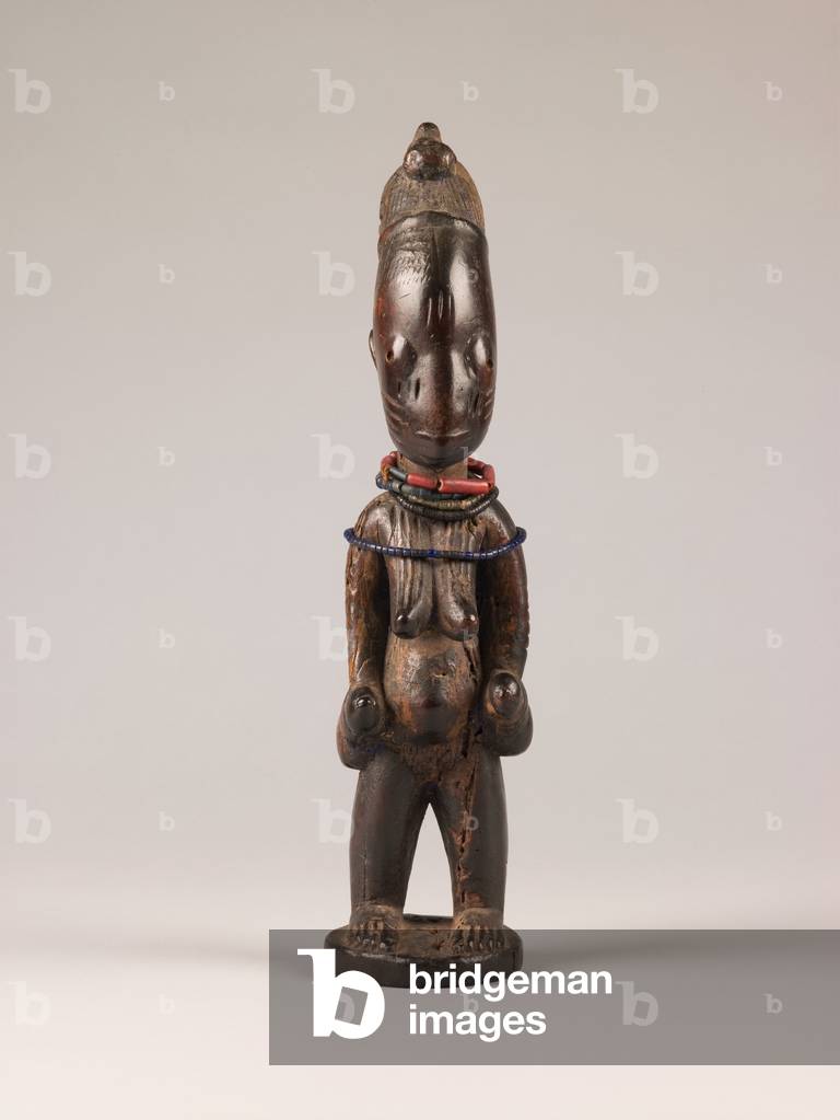 Shango Shrine Figure, 19th century (wood, fibre & glass and plastic beads)