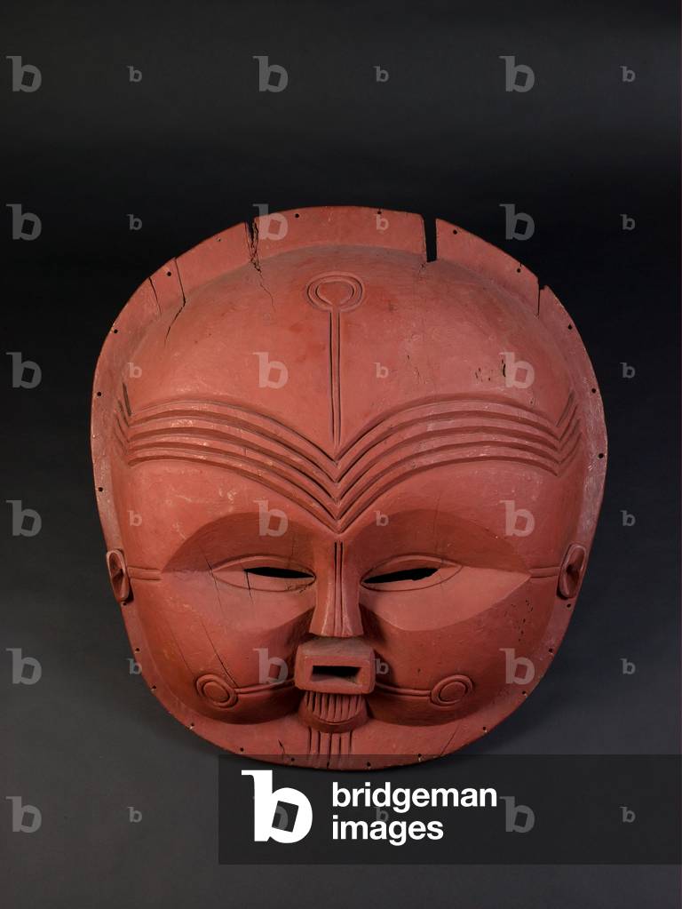 Sachihongo mask (wood, fibre & pigment)