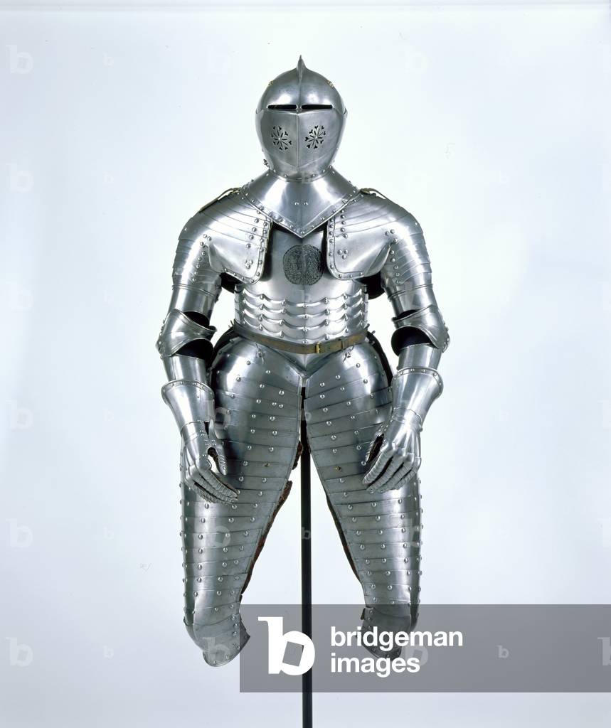 Three-quarter Armour, second quarter 17th century (steel, leather, brass & modern restorations)