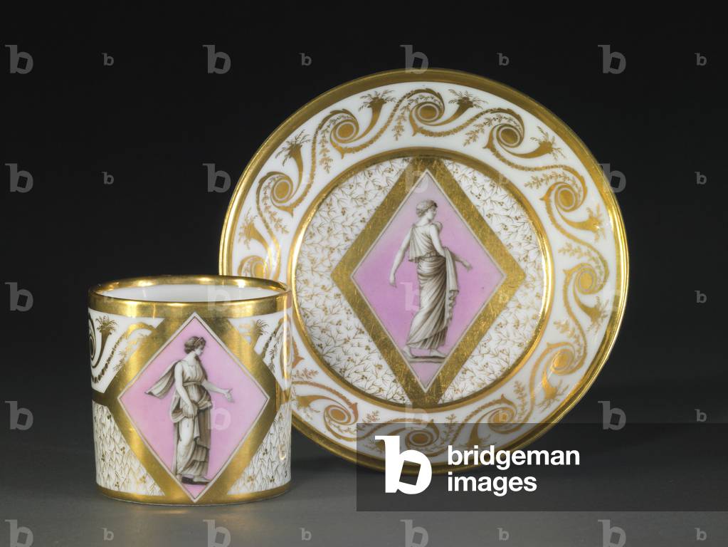 Nast cup and saucer, 1795-1800 (glazed porcelain with enamel & gilding)